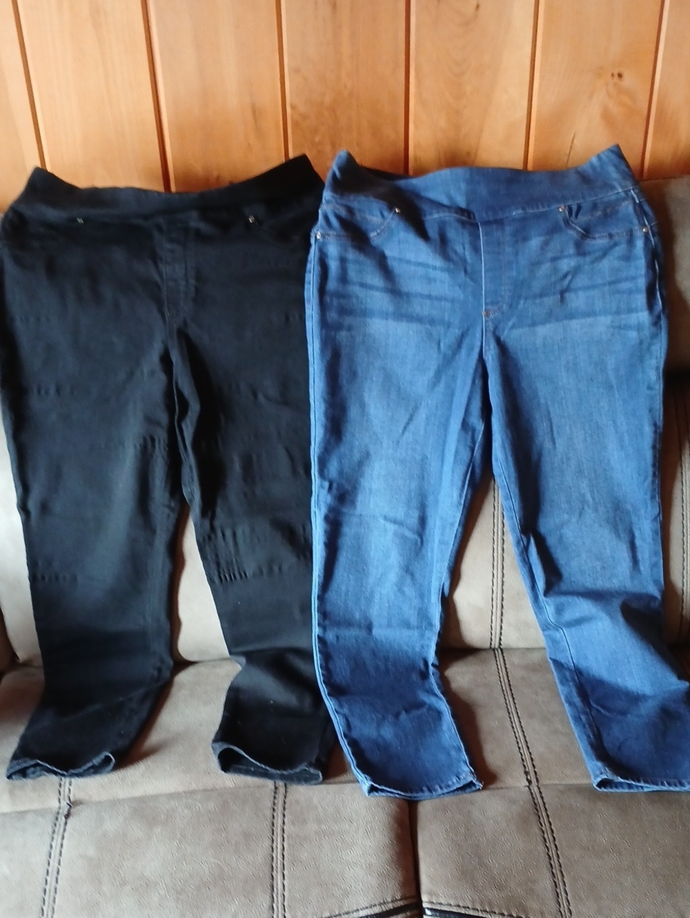 Women’s Chicos Perfect Stretch Pull On Jegging Ankle - Black & Blue Size 1.5 /10